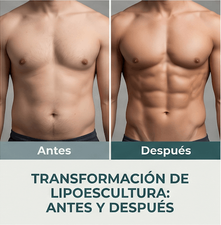 antes y después del marcaje de abdomen